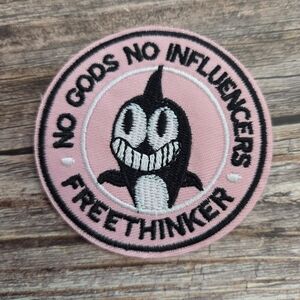 No Gods No Influencers Freethinker Gothic Punk Y2k Style Iron On Patch